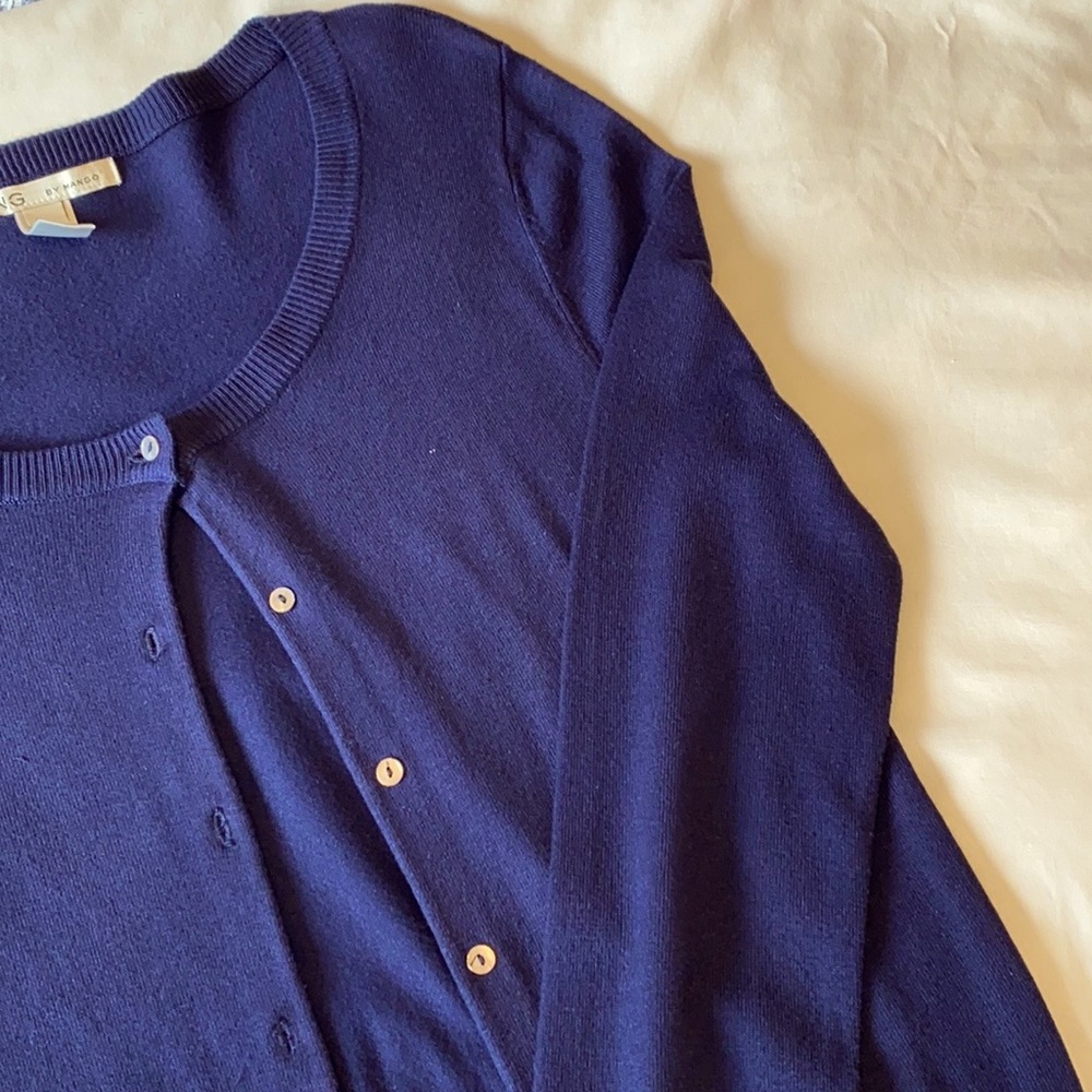 MNG by Mango navy blue cardigan, size M